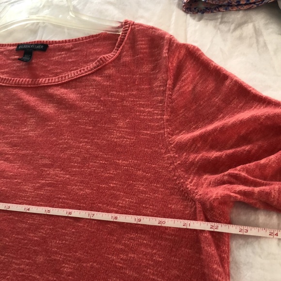 Eileen fisher cotton linen sweater long sleeve - Picture 4 of 9